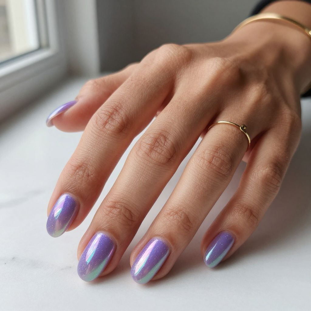 Purple Holographic with Iridescent Shimmer
