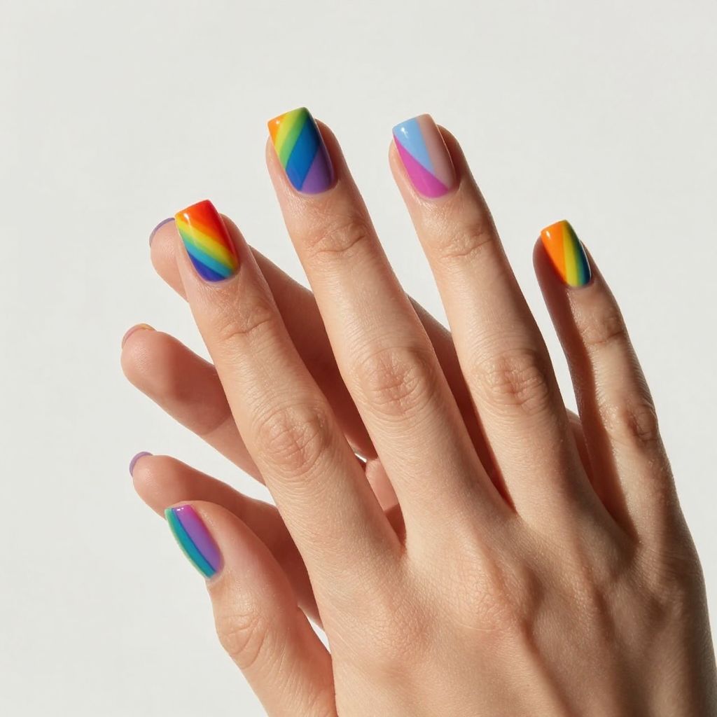 Rainbow nail idea 12