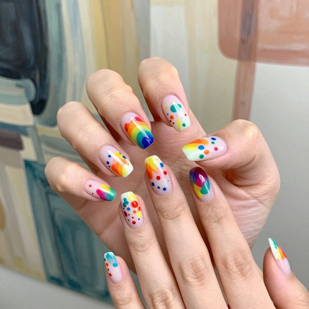 Rainbow nail idea 8