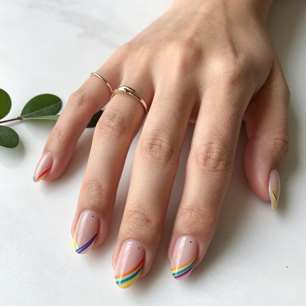 Rainbow Nail Ideas 13
