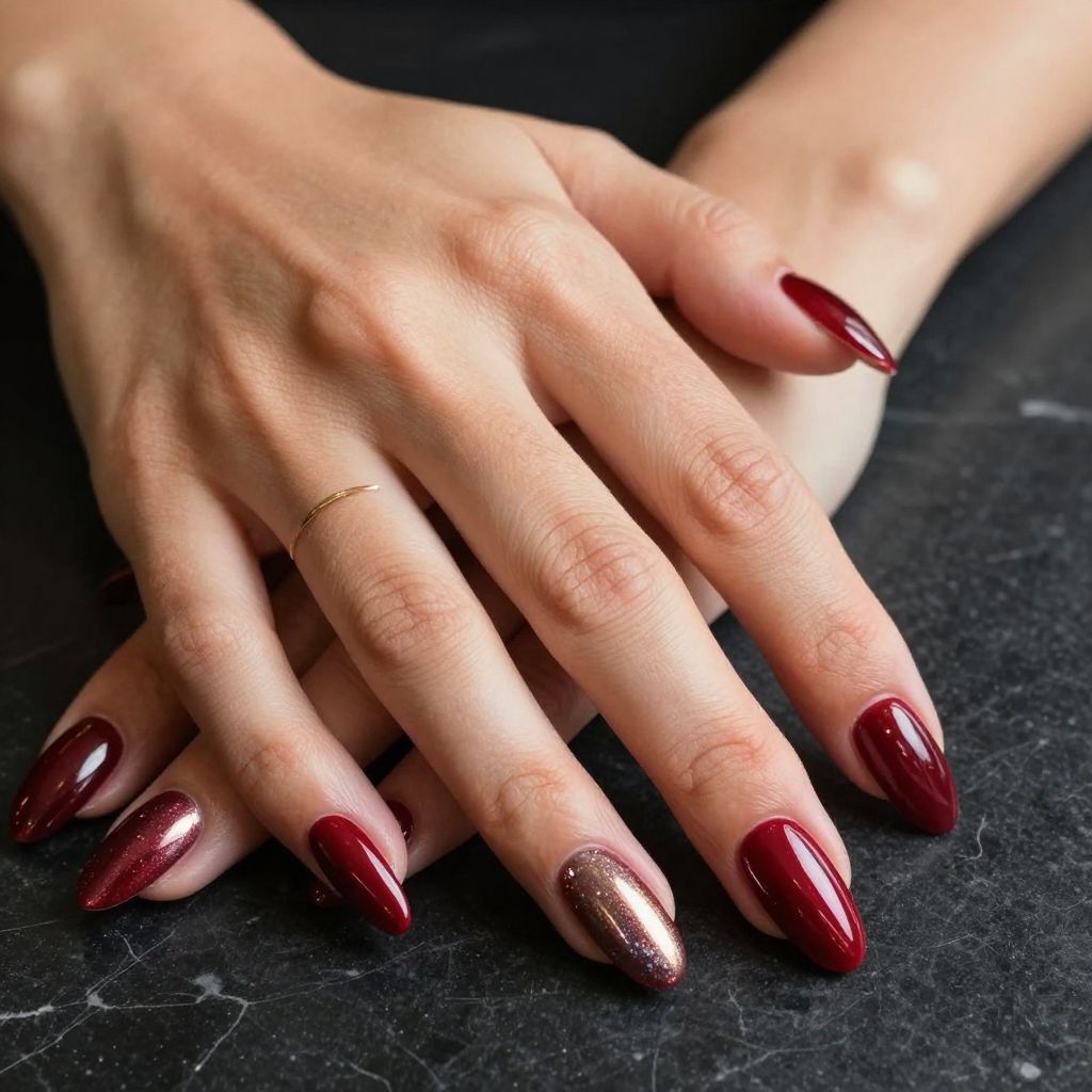 Red Chrome Acrylic Nails