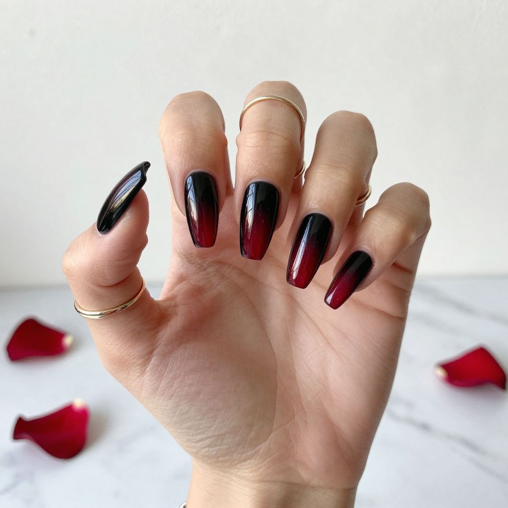Red And Black Nail Ideas 13