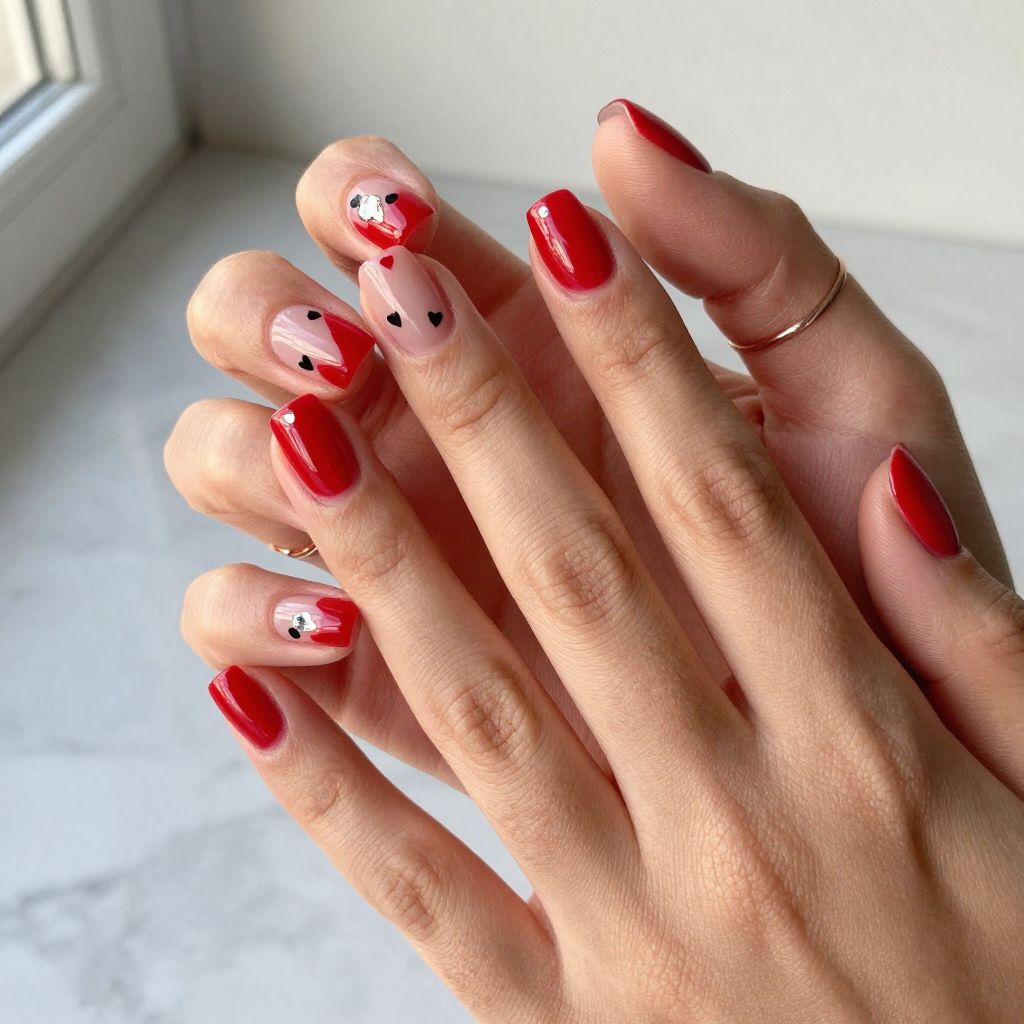 Red And Black Nail Ideas 5