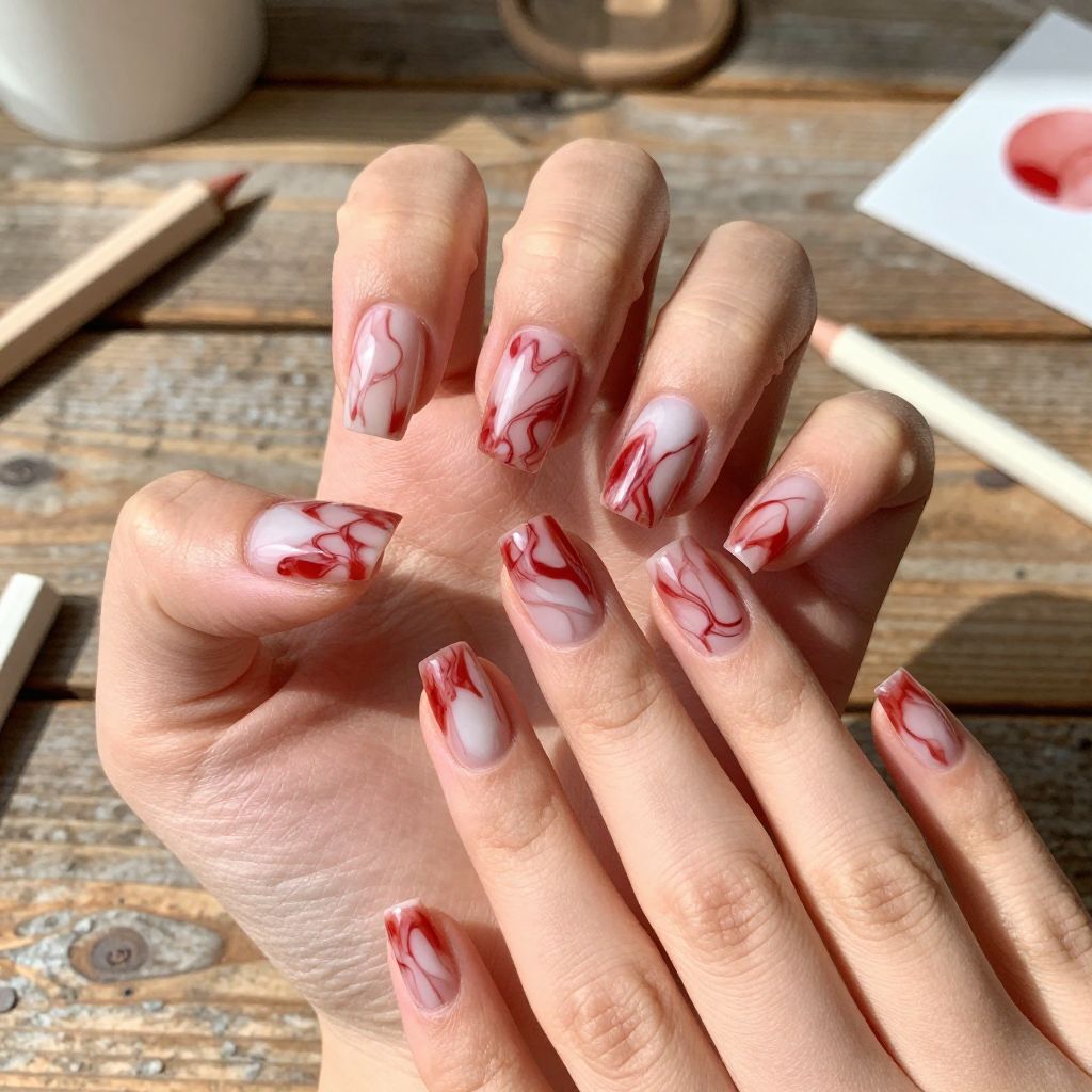 Red And White Nail Designs nail idea 9