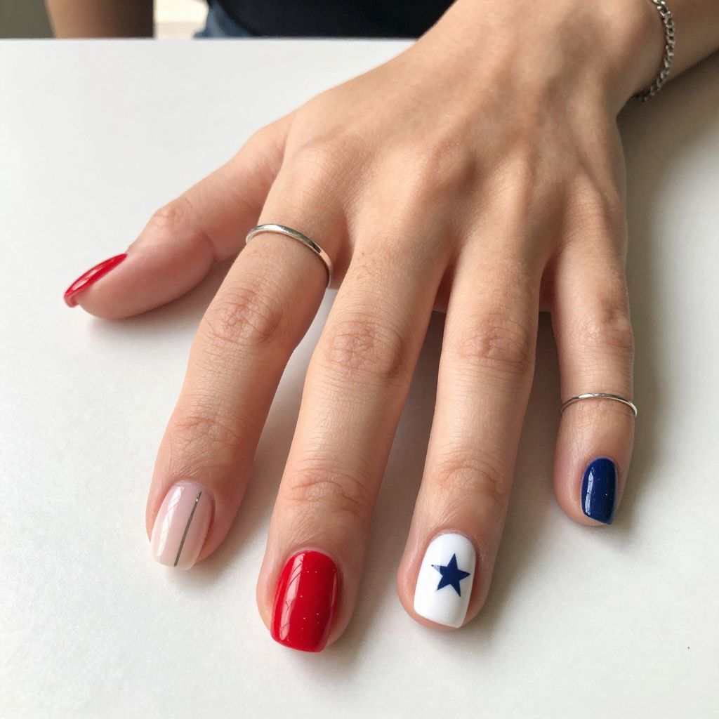 Red White And Blue Nail Ideas 1