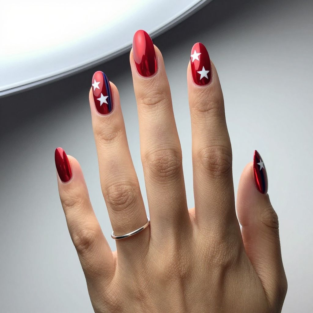 Red White And Blue Nail Ideas 12