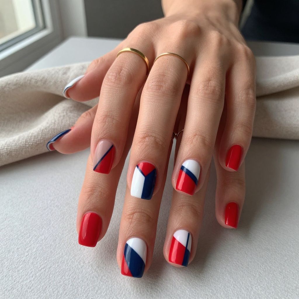 Red White And Blue Nail Ideas 14