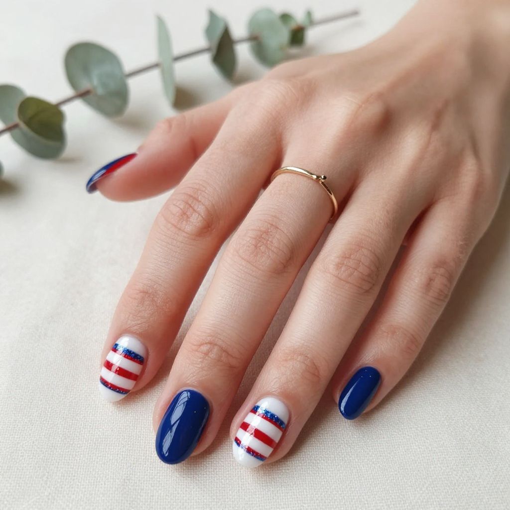 Red White And Blue Nail Ideas 15