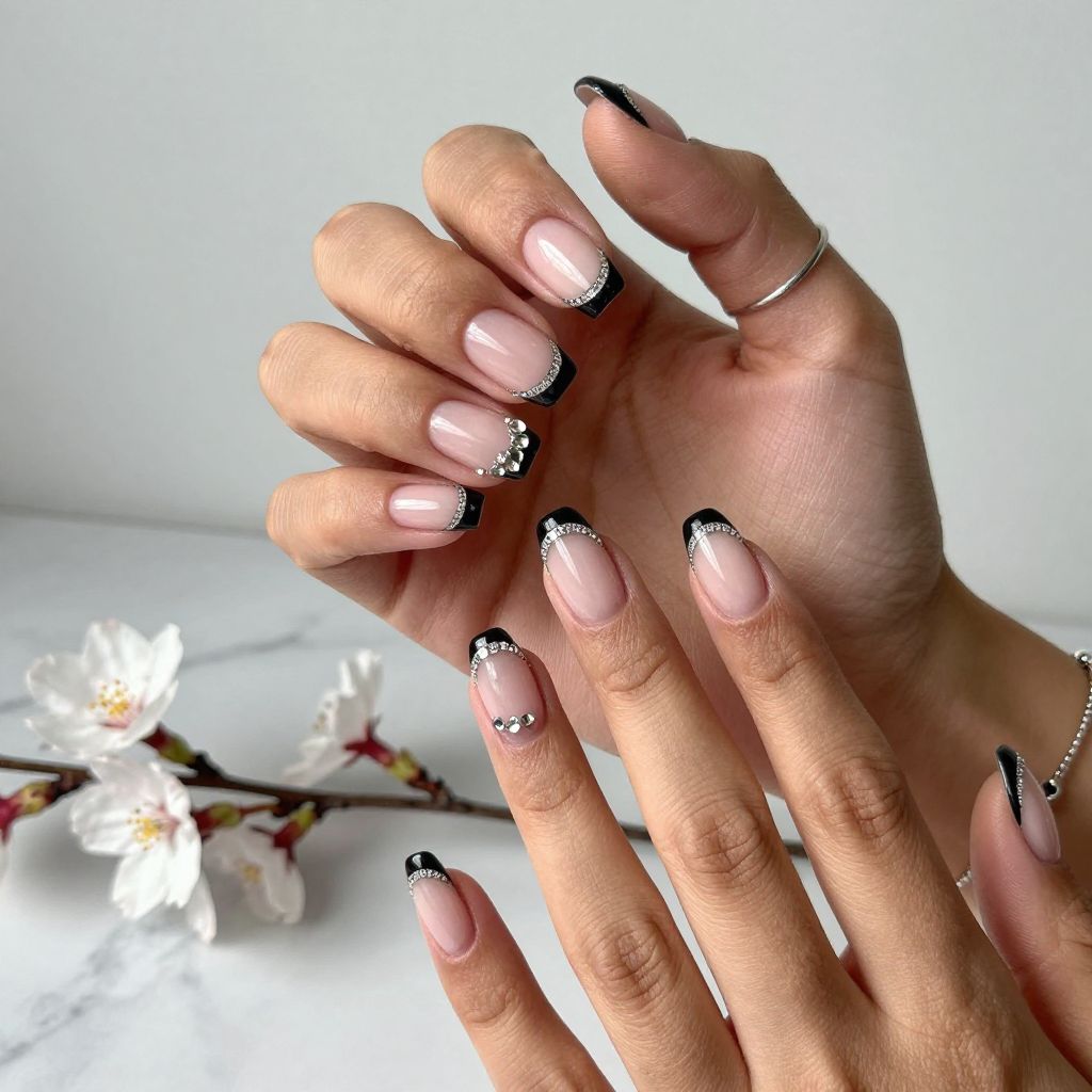 Rhinestone Nail Art Ideas 5