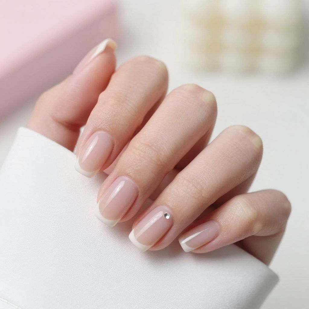 Rhinestone nail idea 1