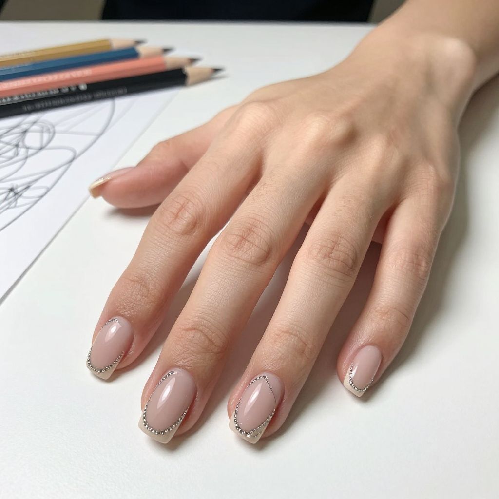 Rhinestone nail idea 11