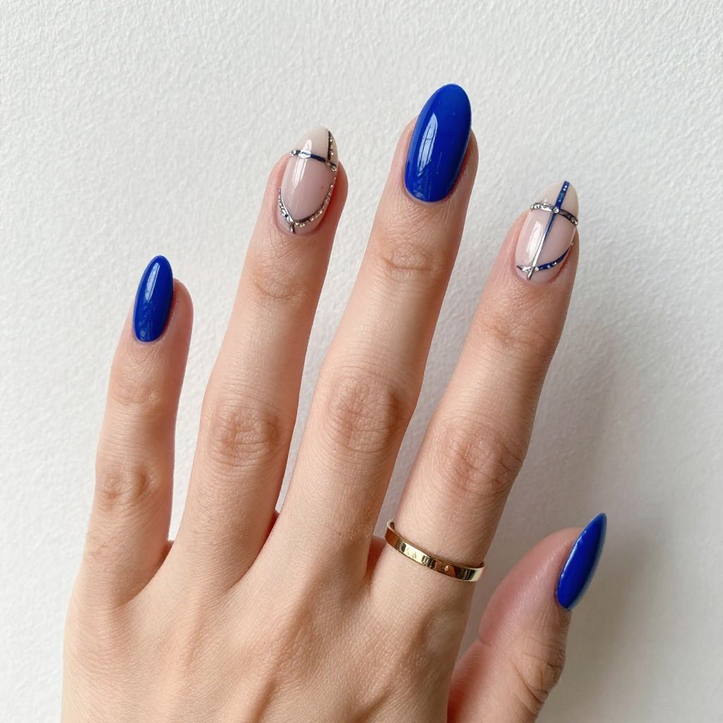 Rhinestone nail idea 13