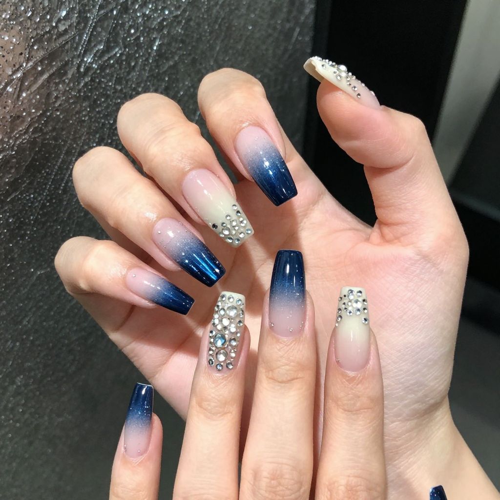 Rhinestone nail idea 15