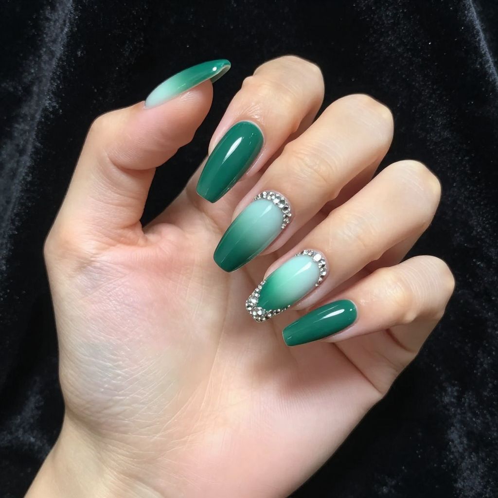 Rhinestone nail idea 2