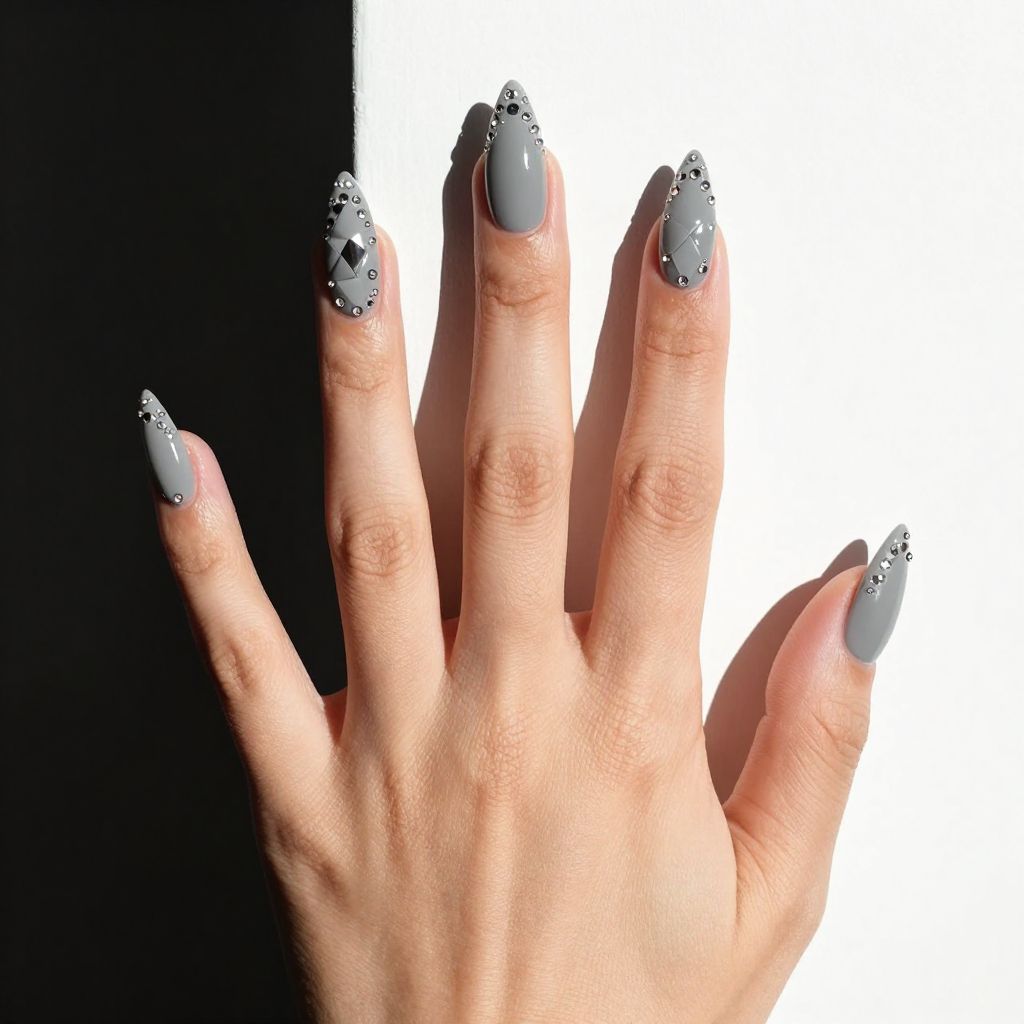 Rhinestone nail idea 3