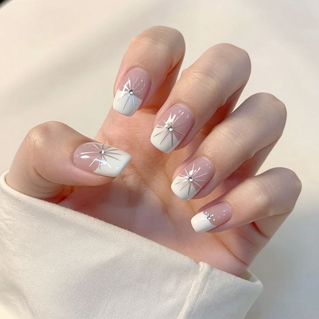 Rhinestone nail idea 5