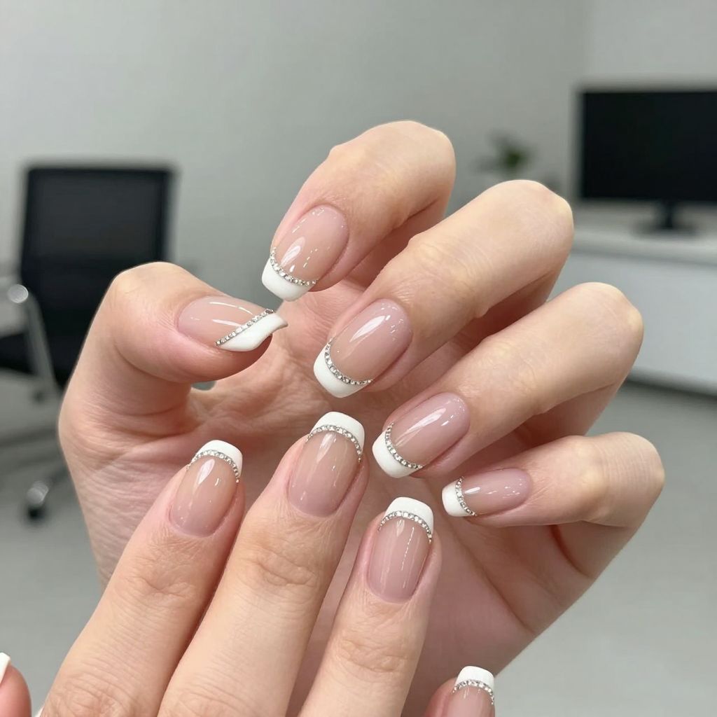 Rhinestone nail idea 6