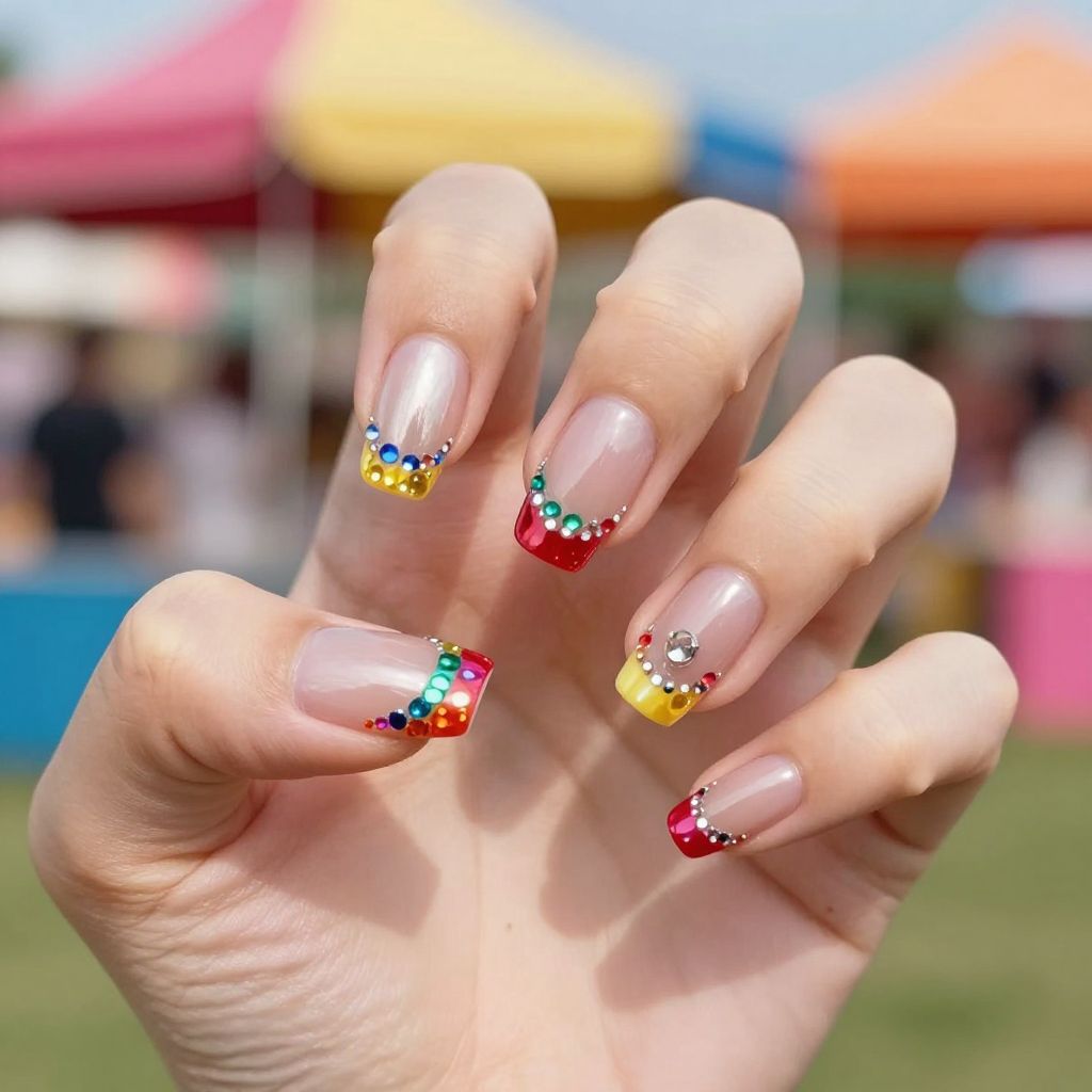 Rhinestone nail idea 9