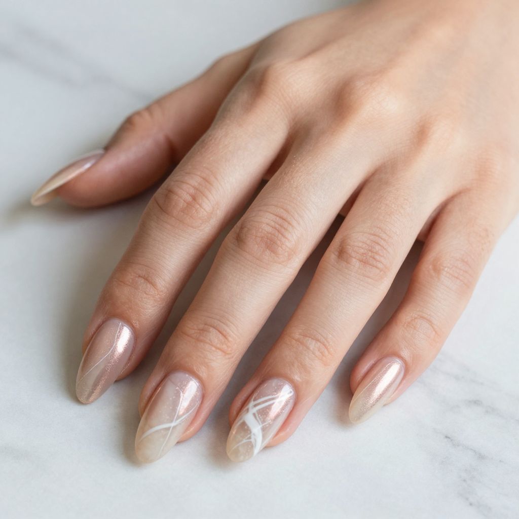 Rose Gold Nails idea 1