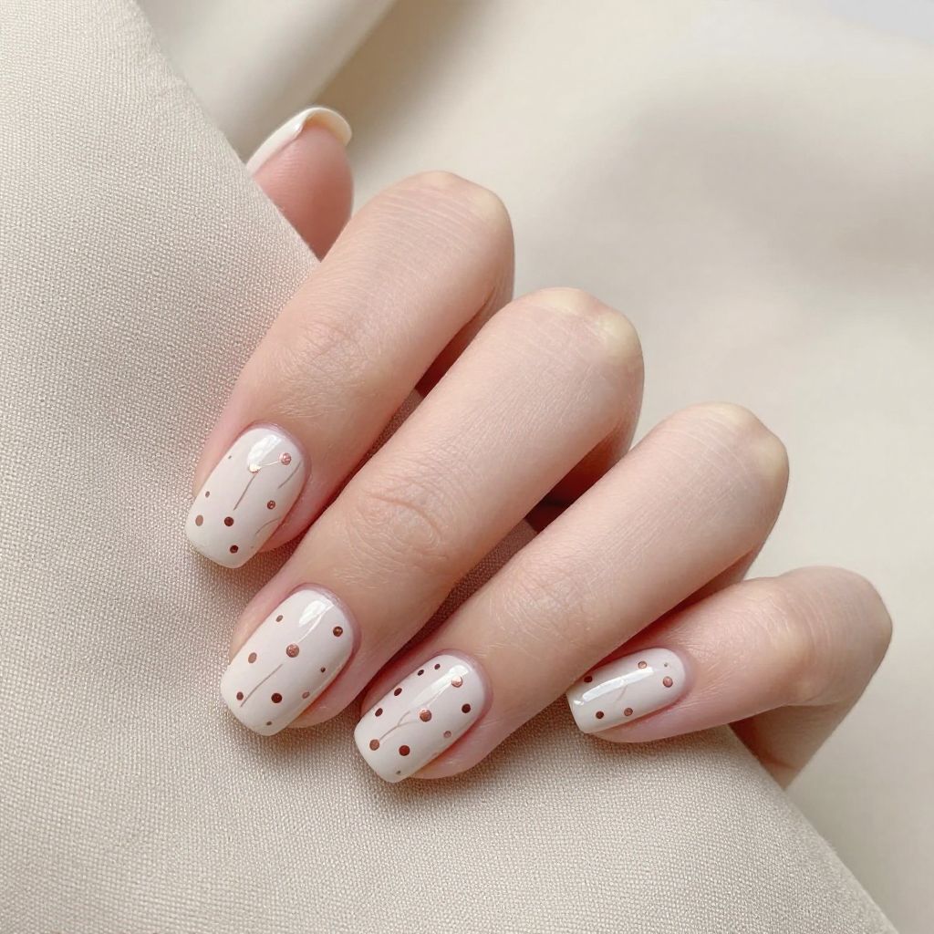 Rose Gold Nails idea 14