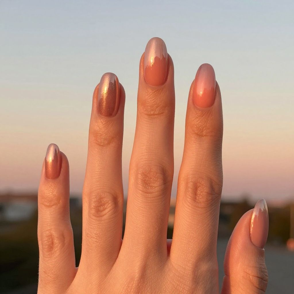 Rose Gold Nails idea 15