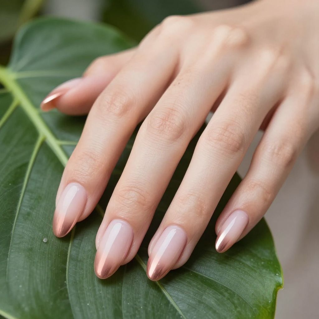 Rose Gold Nails idea 3