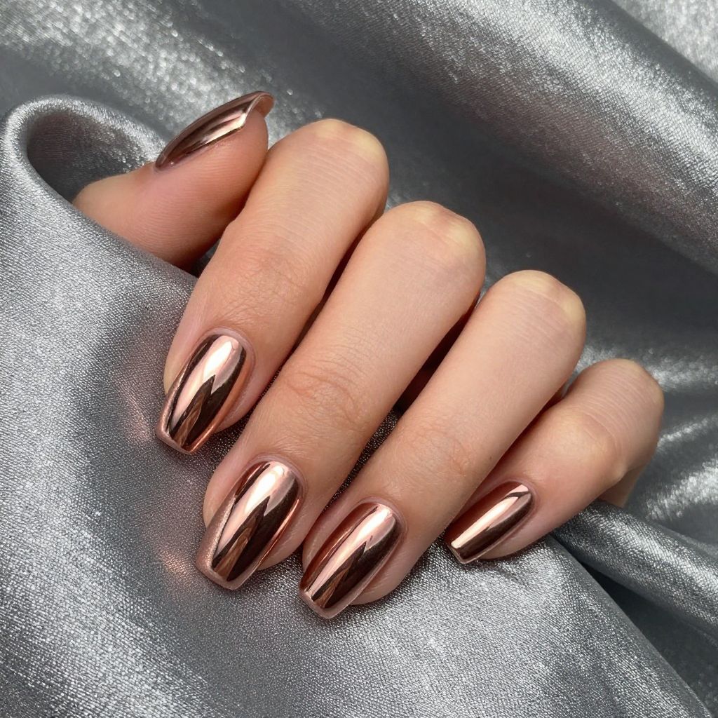 Rose Gold Nails idea 5
