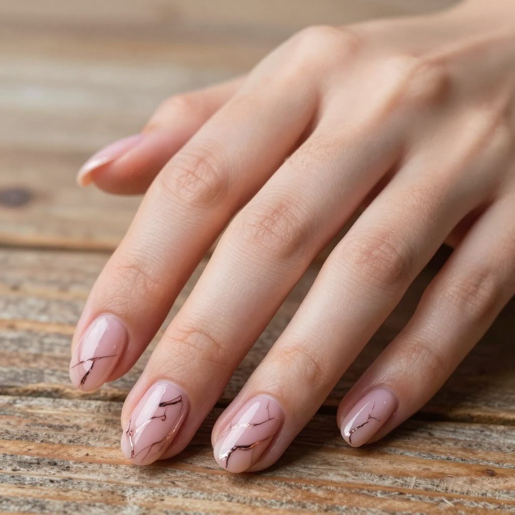 Rose Gold Nails idea 6