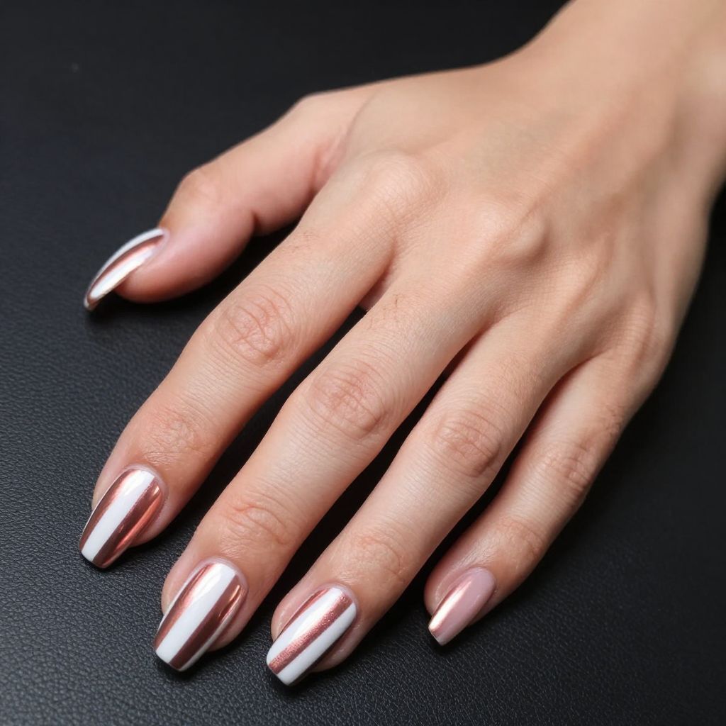 Rose Gold Nails idea 9
