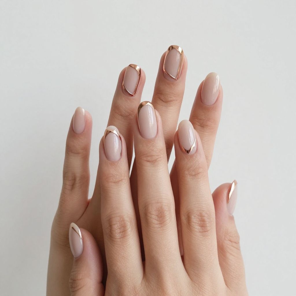 Rose Gold Nails idea 8