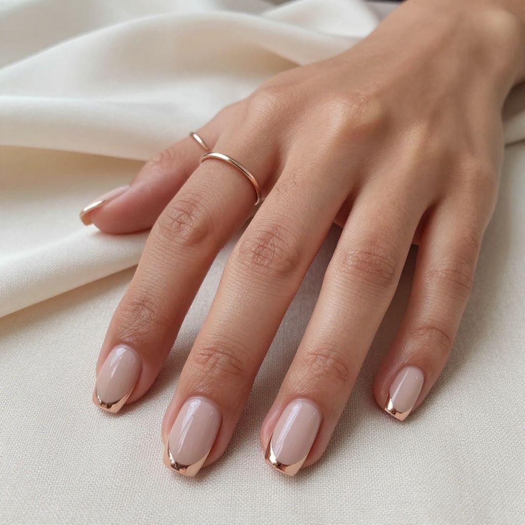 Rose Gold Nail Ideas 10