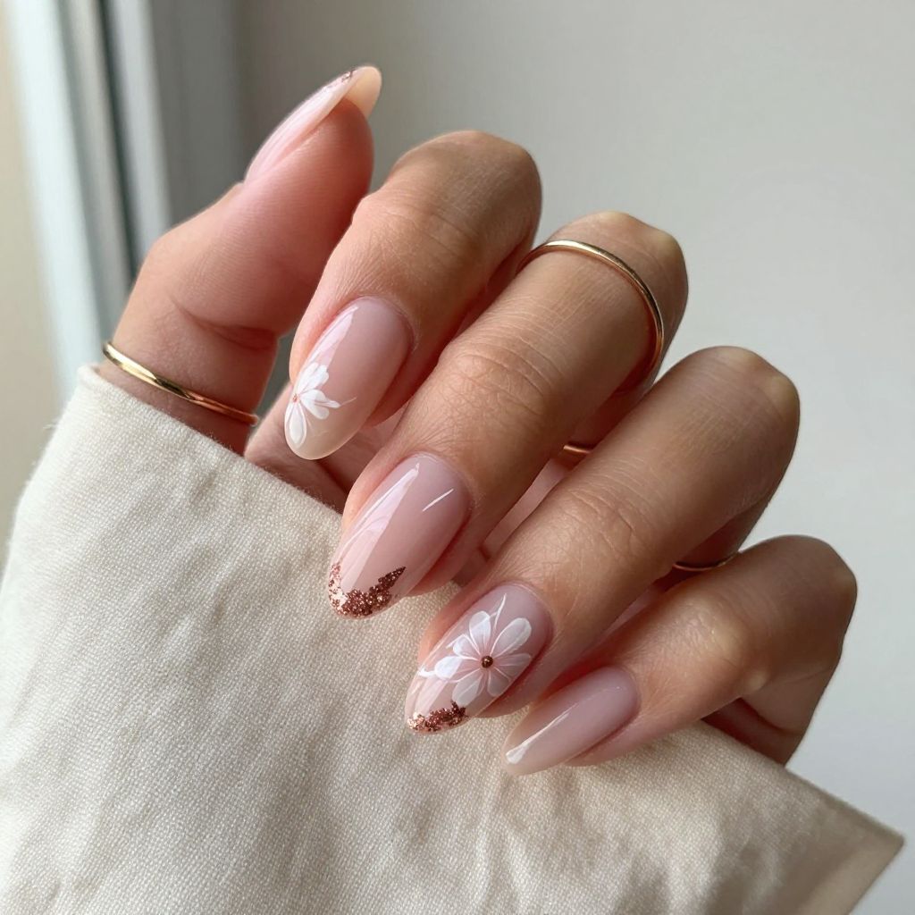 Rose Gold Nail Ideas 12