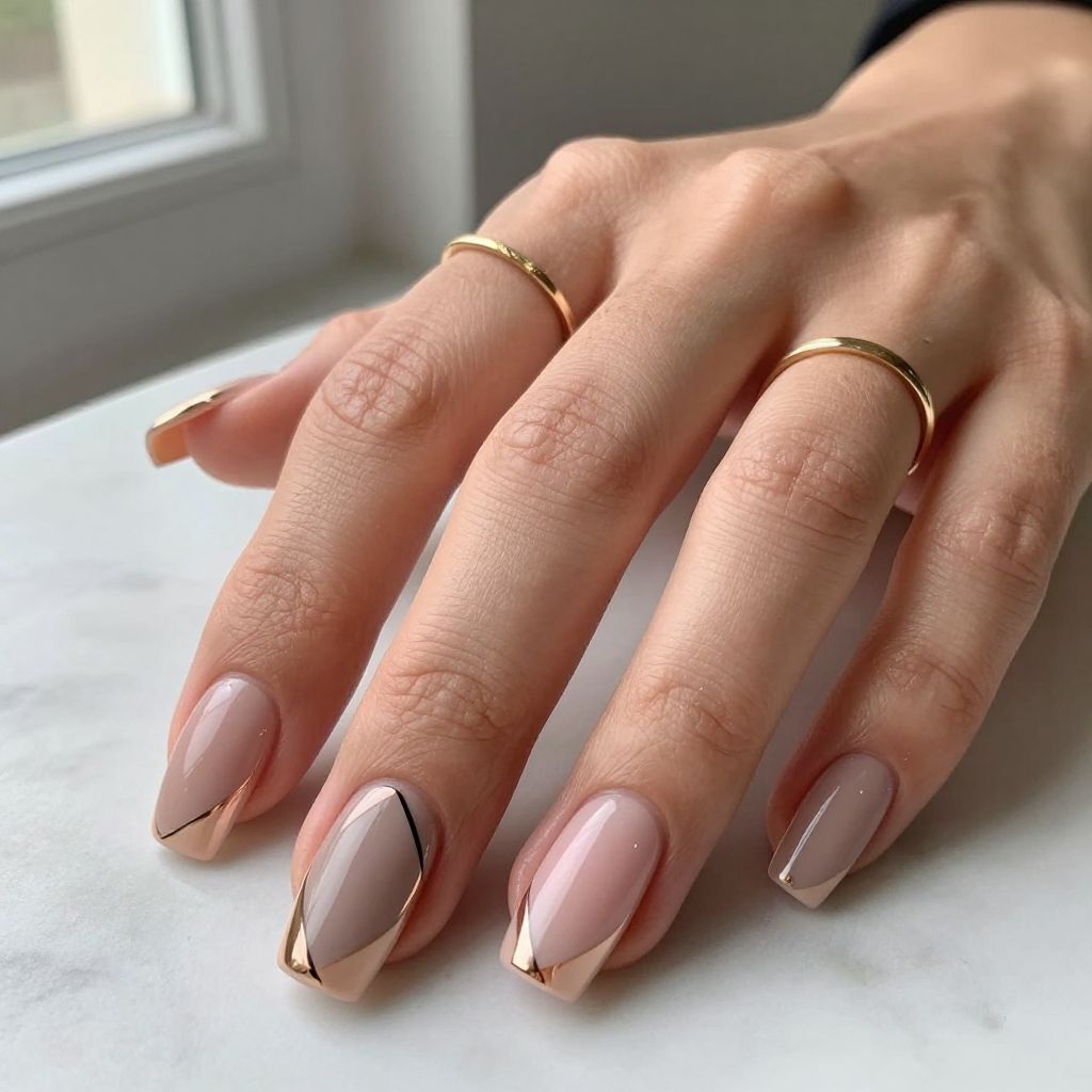 Rose Gold Nail Ideas 13
