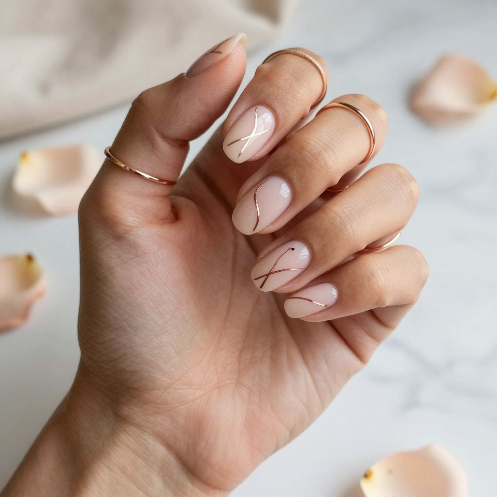 Rose Gold Nail Ideas 6