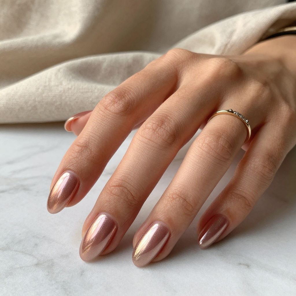 Rose Gold Nail Ideas 9