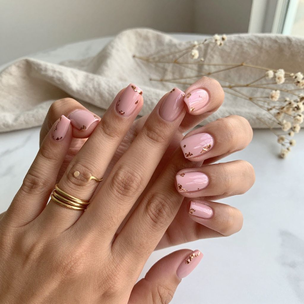 Rose Gold Nail Ideas 8