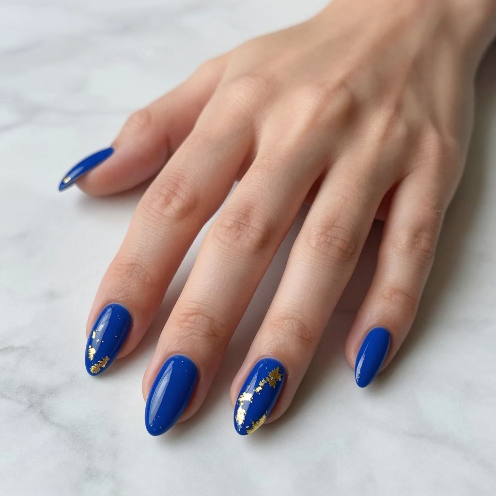 Royal Blue Nail Design 1