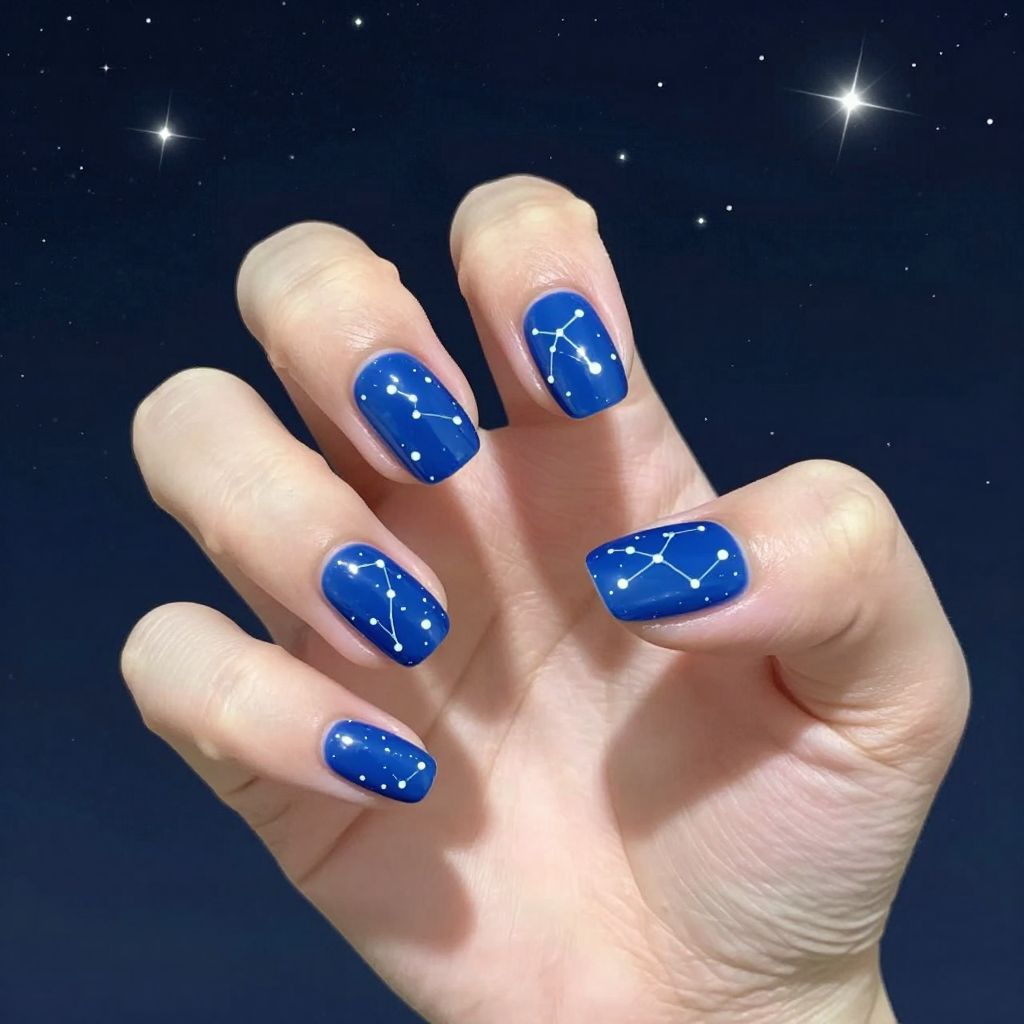 Royal Blue Nail Design 12