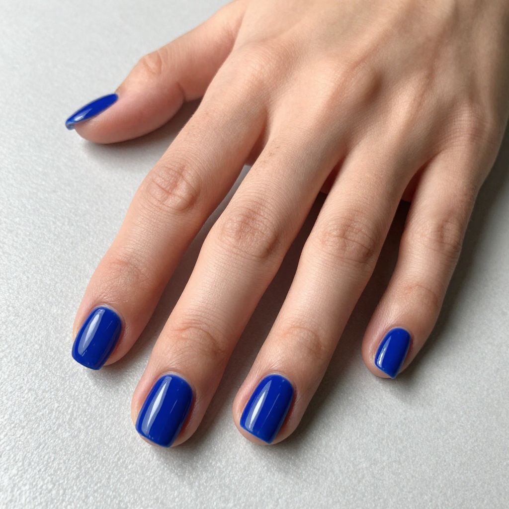 Royal Blue Nail Design 4