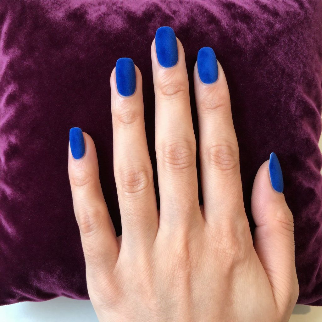 Royal Blue Nail Design 5