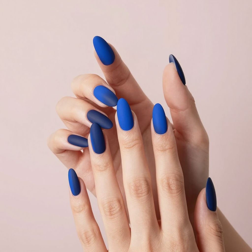 Royal Blue Nail Design 9