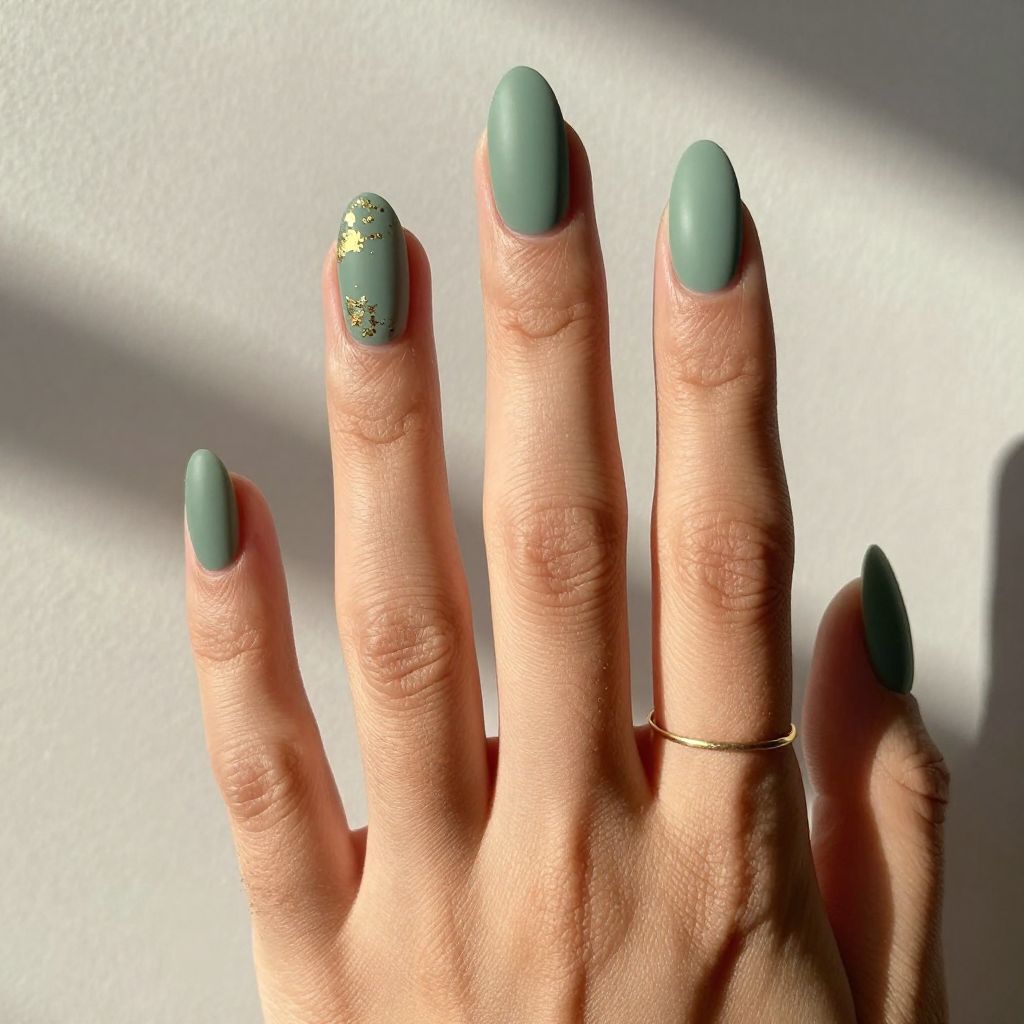 Matte Sage with Gold Foil Accents