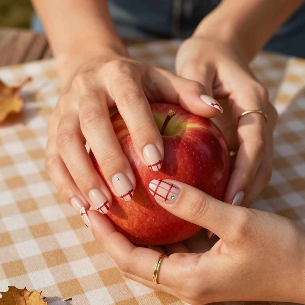 Plaid Picnic Wrap nails