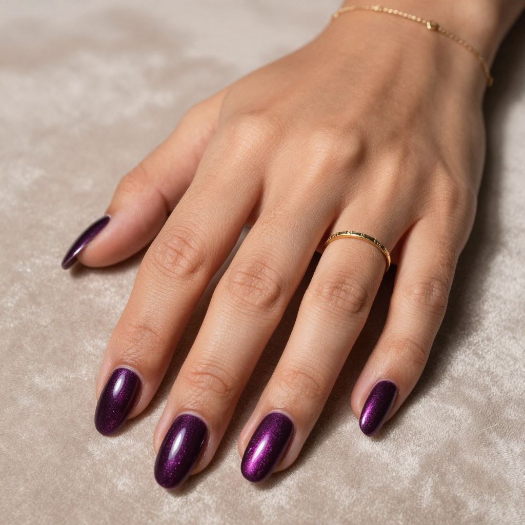 Velvet Plum Coffin Nails