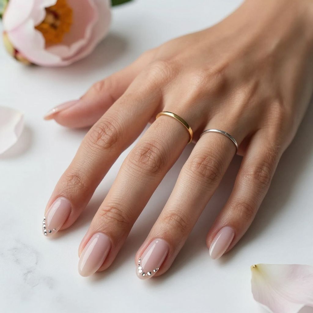 Barely There Nude With Crystal Tips