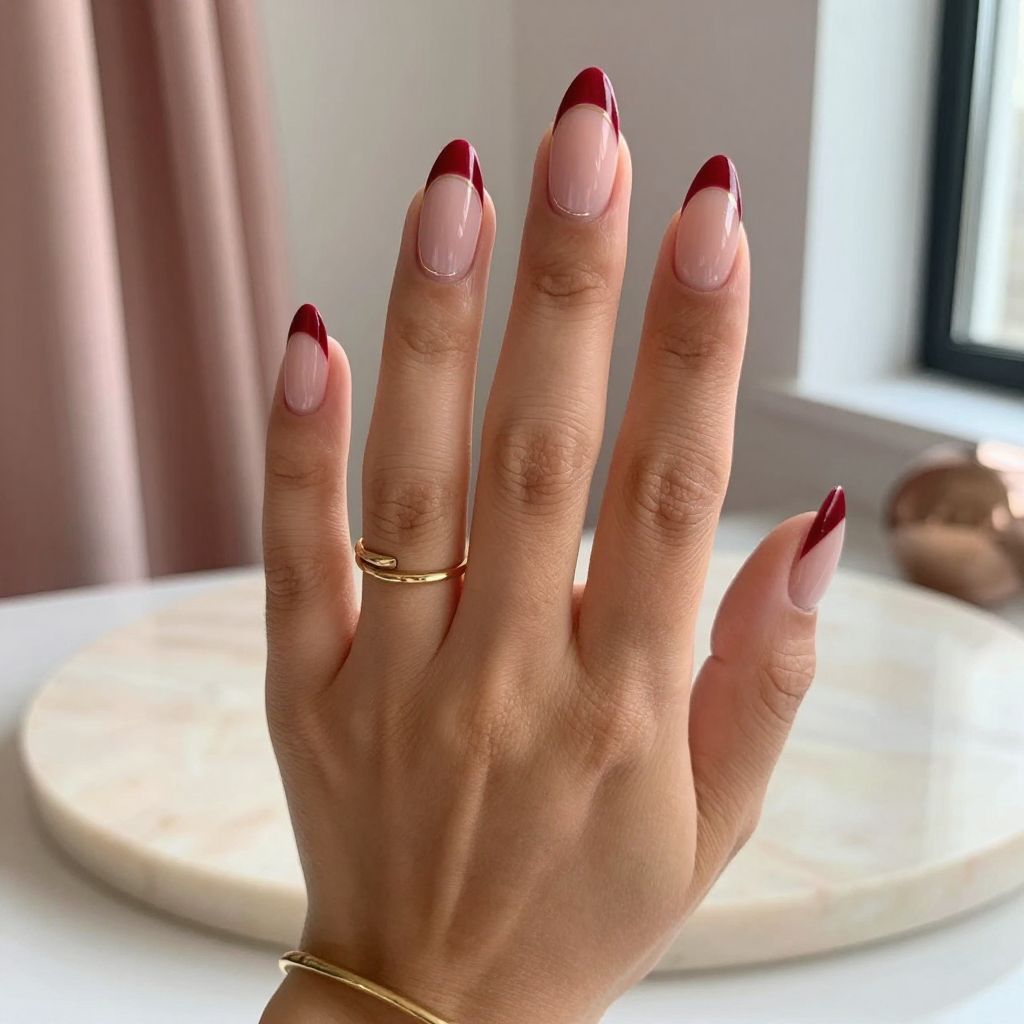 Red Velvet French Nails