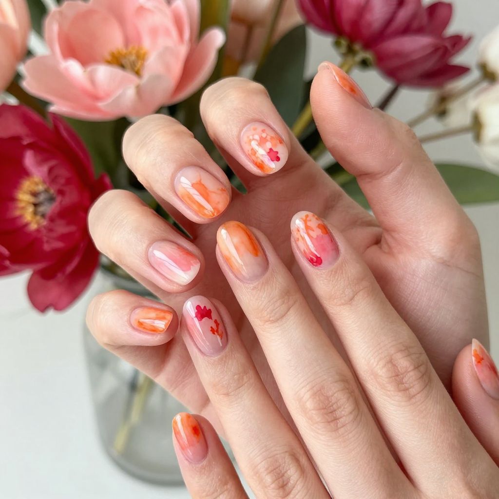 Short Acrylic Nail Design 13