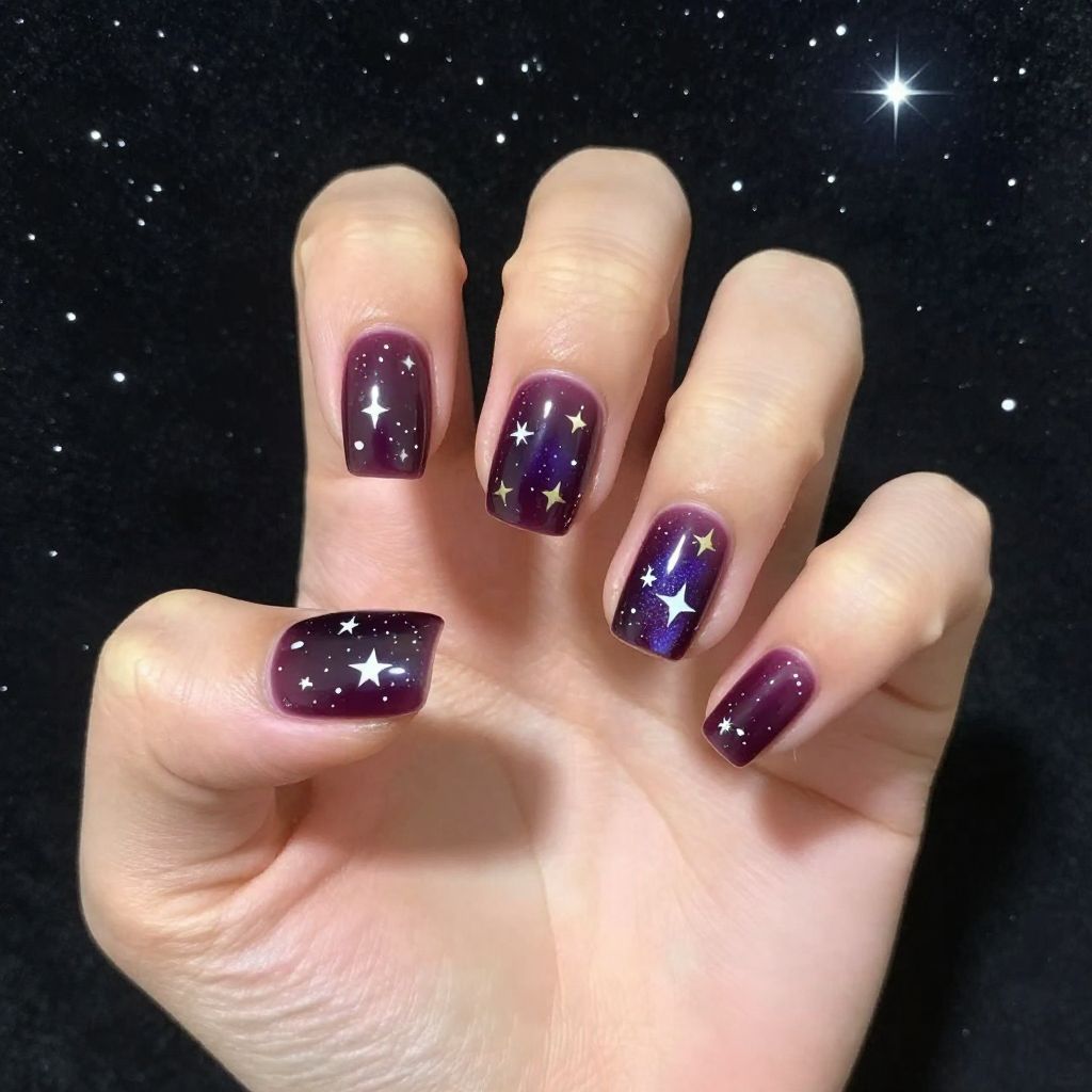 Short Acrylic Nail Design 14