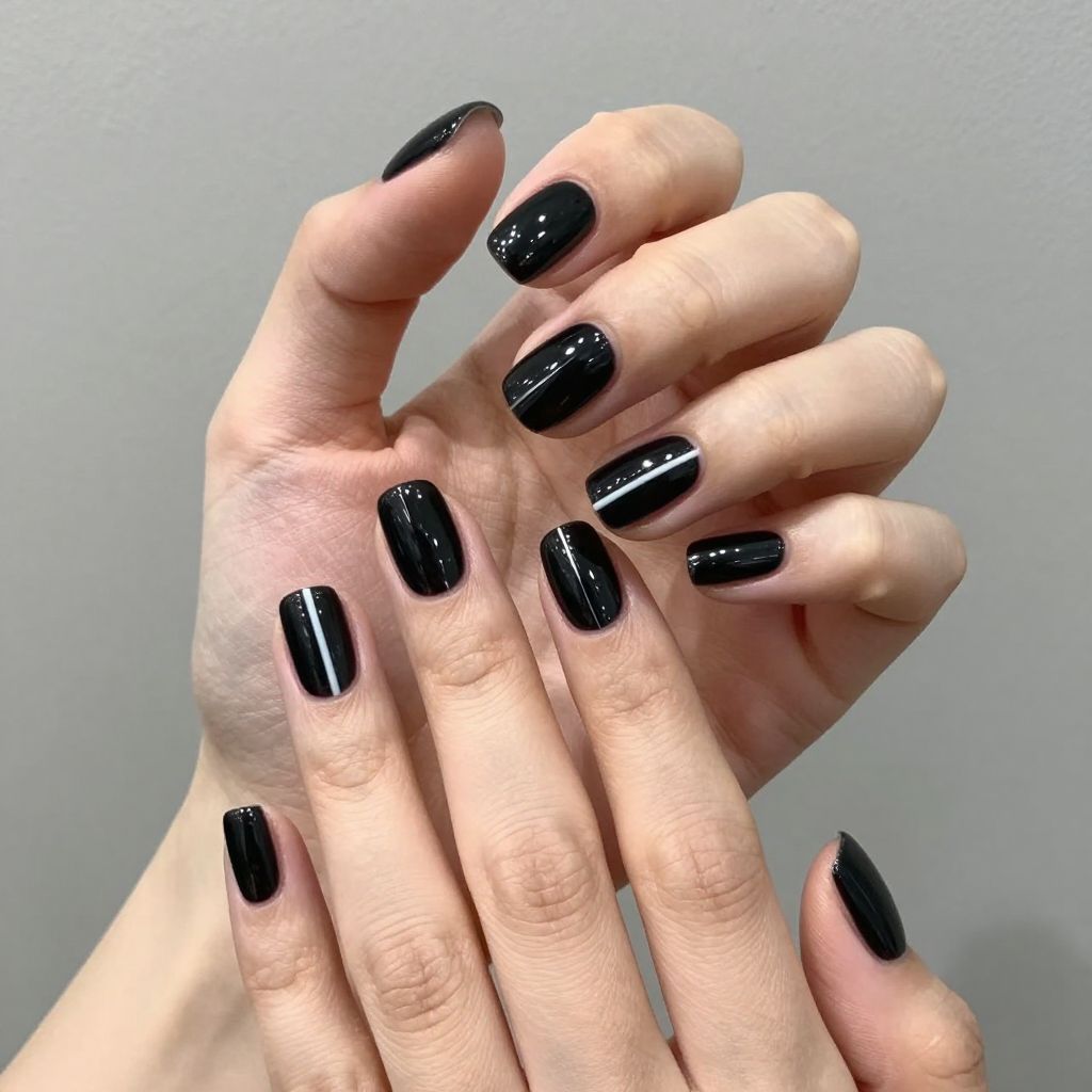 Short Black Nail Designs nail idea 1