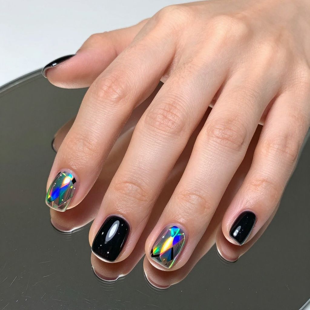 Short Black Nail Designs nail idea 11